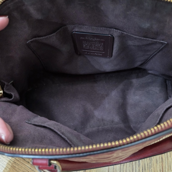 Coach Red Handbag and Wallet Set - Picture 9 of 11